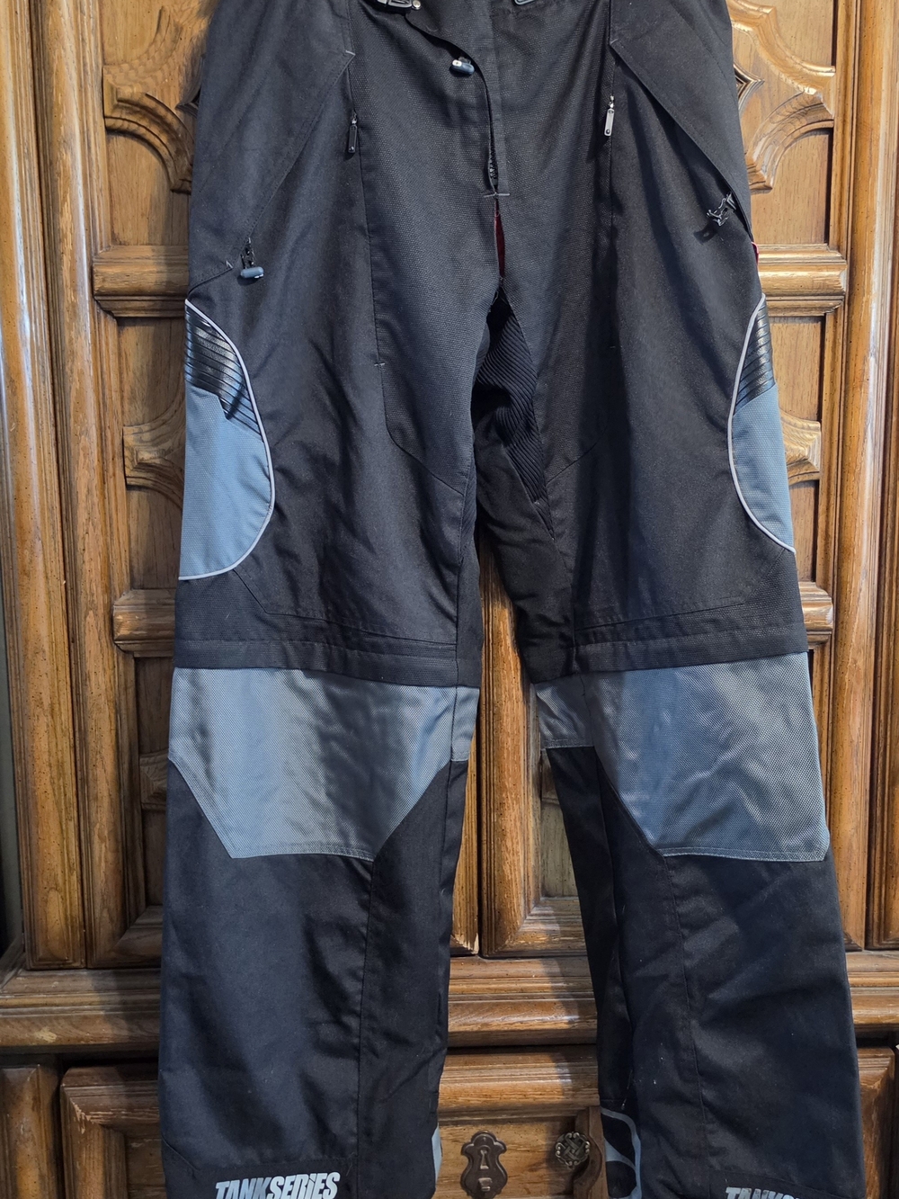 No Fear Tank Series black and grey motocross motorcycle pants.